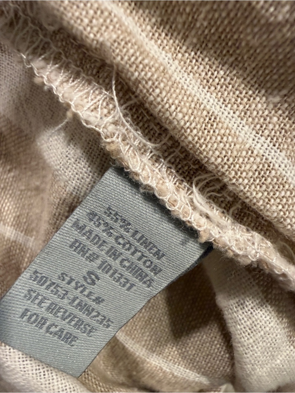 Striped Paperbag Waist Wide Leg Pants in Light Beige - Picture 7 of 11